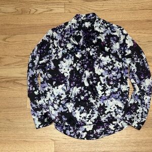 Watercolor Button Down Purple Women’s